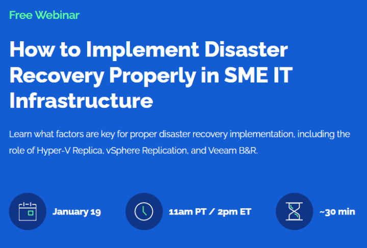 How to implement Disaster Recovery Properly in SME IT Infrastructure