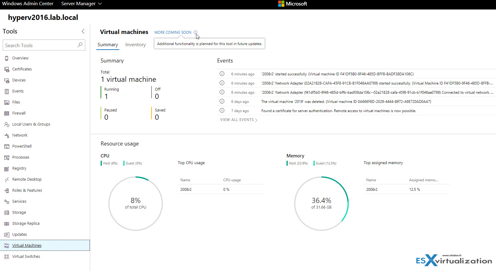 windows live admin center