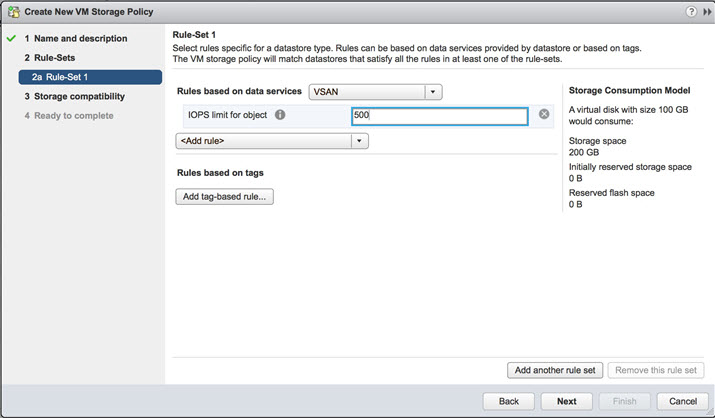 VMware VSAN 6.2 - setting IOPS limit per object