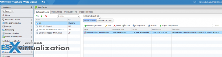 VMware vSphere 6.5 Image Builder GUI and AutoDeploy