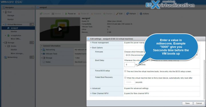 Increase Boot Delay to Edit the BIOS of a VM2