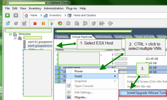 Install upgrade multiple VMware Tools flat