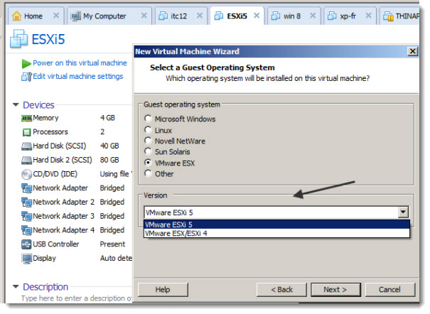 Installation of VMware ESXi 5 inside of VMware Workstation 8 - excellent way to test the new ESXi 5