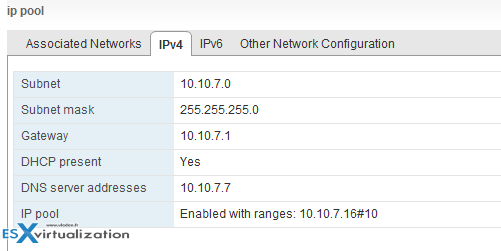 Final configuration of the network protocol profile