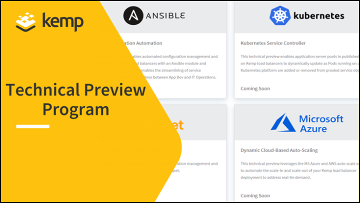 Kemp Technical Preview Program