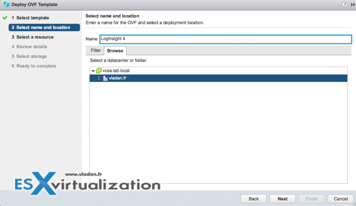 LogInsight 4 Deployment steps