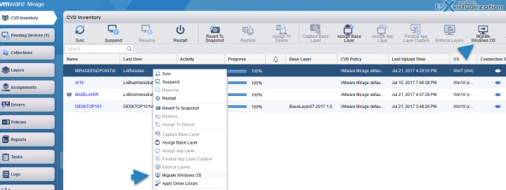 Migrate Windows 7 To Window 10 With VMware Mirage