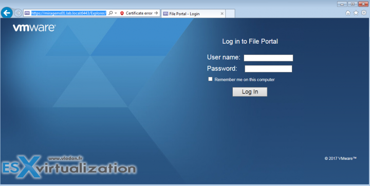 Mirage file portal