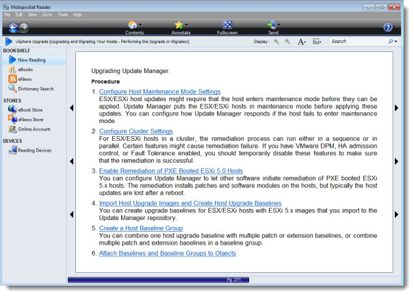 Mobipocket reader vSphere 5 Documentation