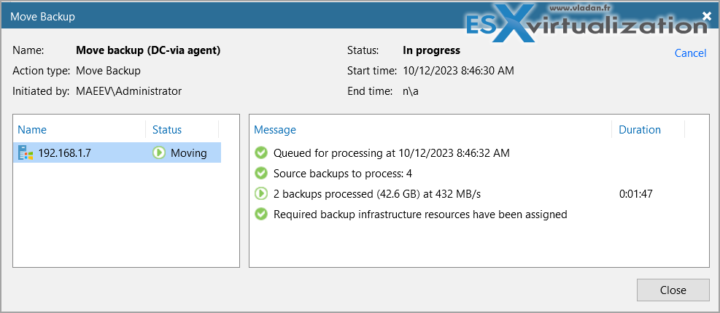 Veeam Backup - Move backups to new repo