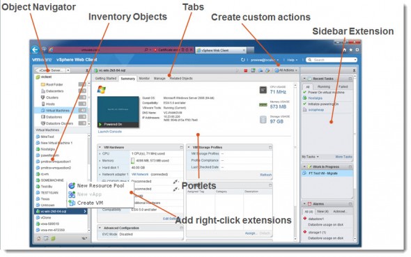 New vSphere 5.1 Web Client