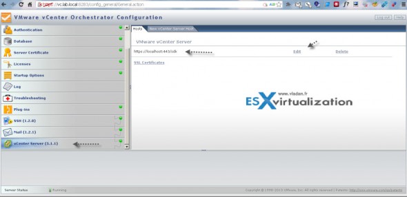 VMware Orchestrator Server Config