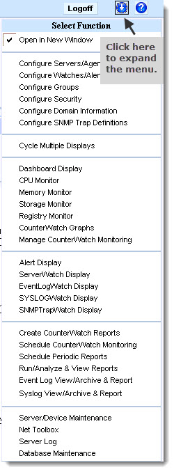 Phd Virtual Monitor Access options from right top