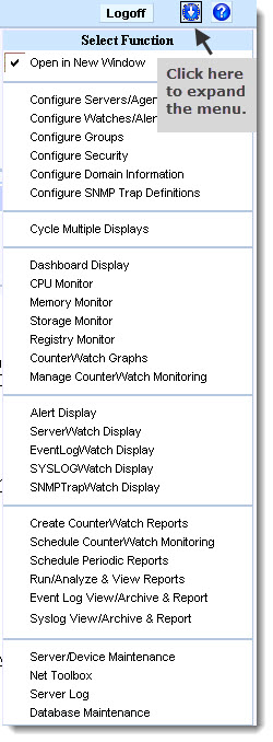 Phd Virtual Monitor Access options from right top