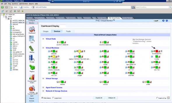 Phd Virtual Monitor dashboard