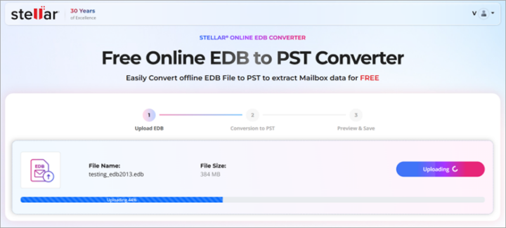 Learn how the free online EDB to PST converter by Stellar extracts Exchange mailboxes from EDB files without requiring a live Exchange server or Outlook.