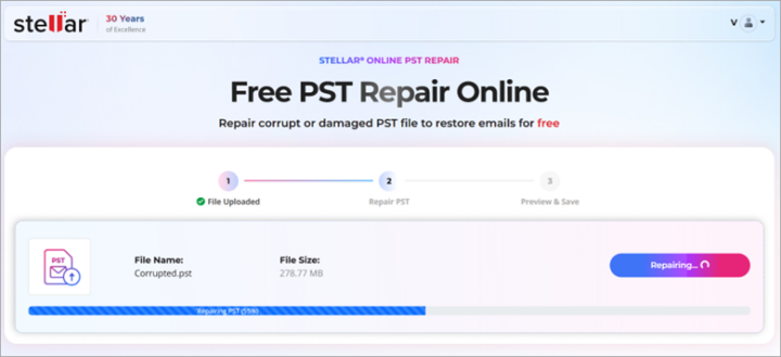 PST repairing process is going on