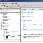 VMware Workstation 8 - Power On - select folder and click the Power On button