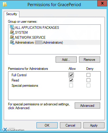 Server 2012 RDS Reset Periodo di tolleranza di 120 giorni