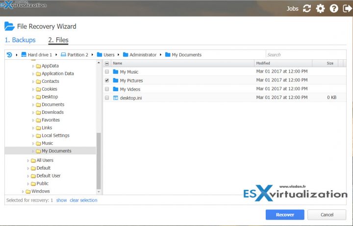 Recover Individual files within Hyper-V VM