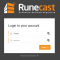 Runecast UI login