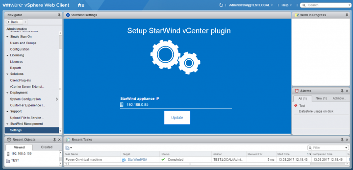 Starwind vSphere Web Client Plugin