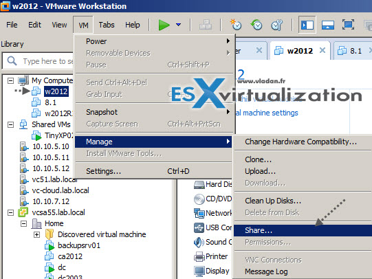 How to Share VM in VMware Workstation