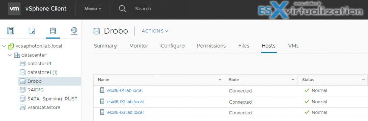 Shared VMFS Datastore lab