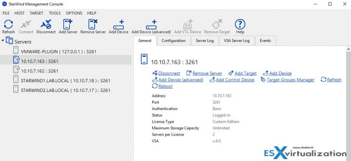 StarWind Management Console