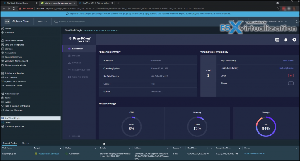 StarWind SAN & NAS Installation video - ESX Virtualization