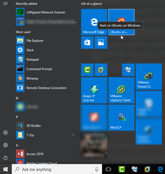 Start Menu Shortcut