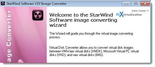 Starwind V2V Converter - Free Tool to convert VHD to VMDK and vice versa