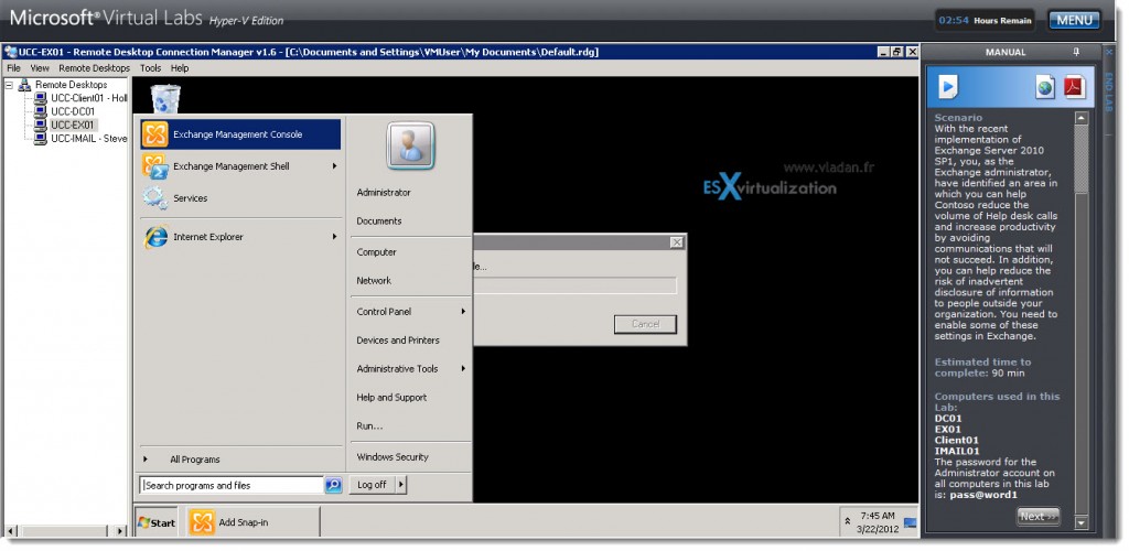 Virtual Labs from Microsoft are Free ESX Virtualization