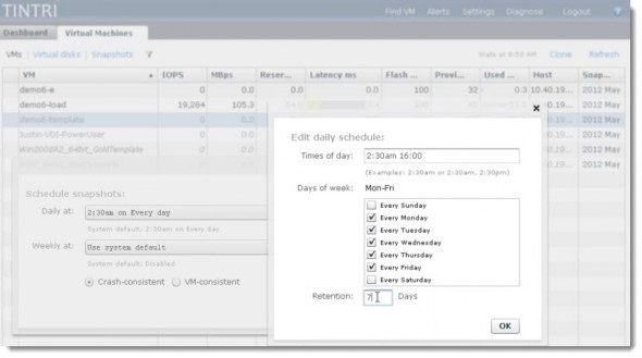 Array based snapshots at the VM level - Tintri VMstore 1.4