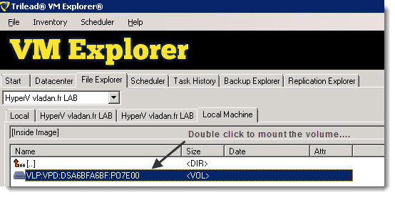 Trilead VM Explorer 4.0 - Restoring Possibilities - Single file restore or Full VM restore