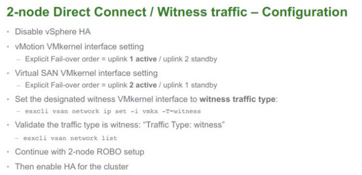 VSAN Two nodes Direct-Connect