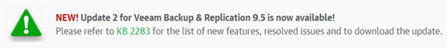Veeam Backup and Replication 9.5 Update 2