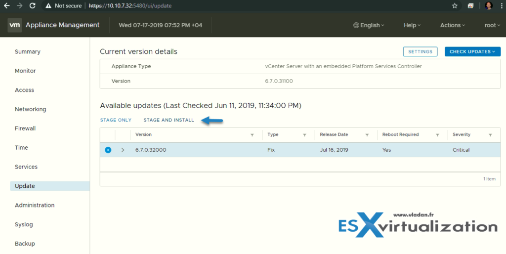 connect to vmware esxi 6.7 with vsphere