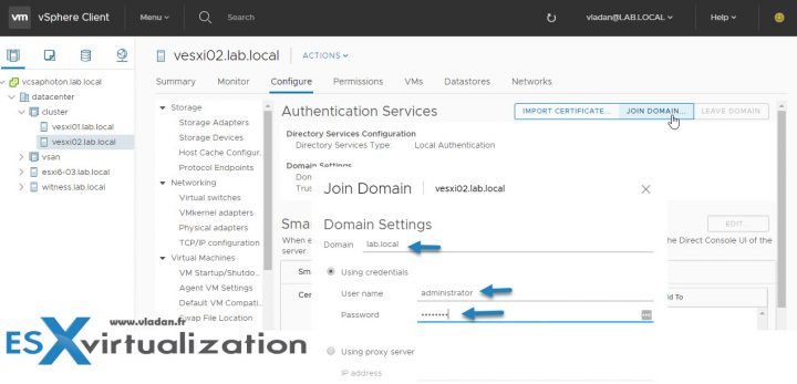 VCP6.5-DCV - Add an ESXi Host to a directory service