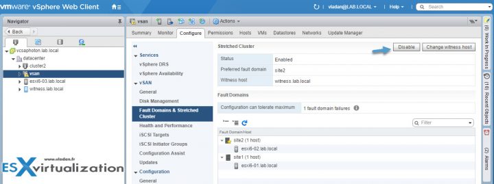 VCP6.5-DCV Disable Fault Domains