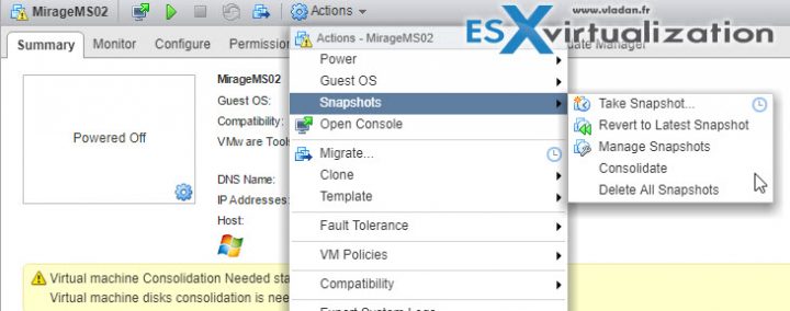 VCP6.5-DCV Snapshot consolidation