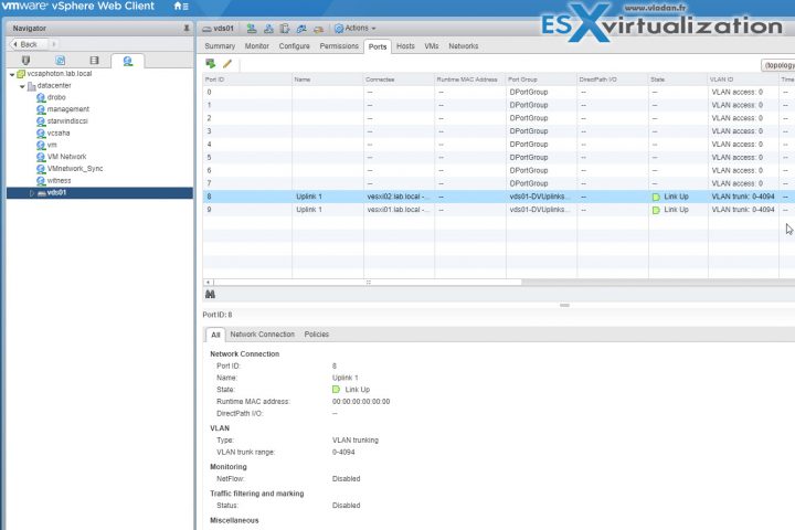 VCP6.5-DCV and Port settings