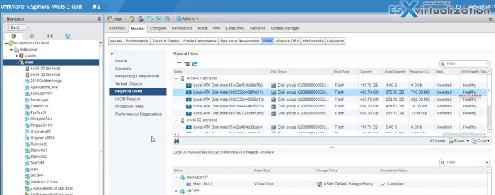 VCP6.5-DCV vSAN monitoring