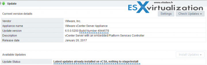 VCSA 6.5 Latest Build