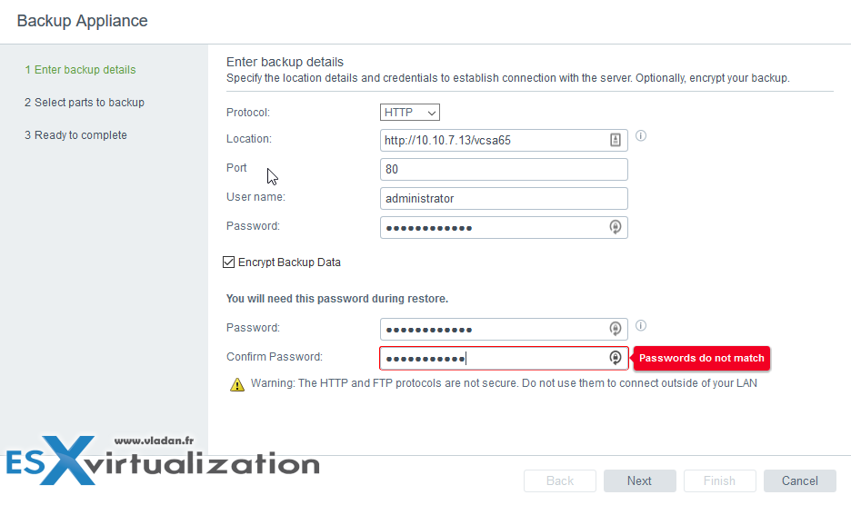 VCSA 6.5 Backup and Restore How-To