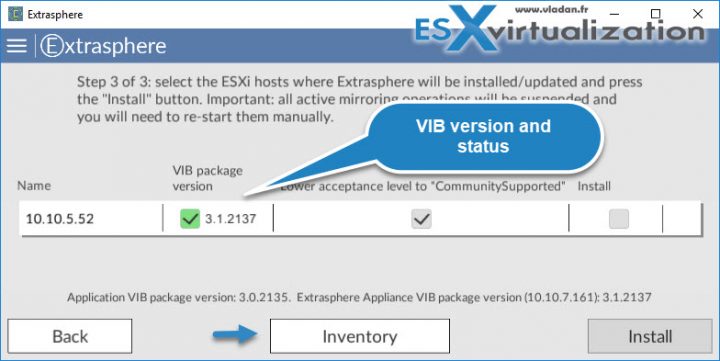 VIB version and status