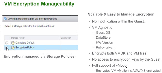 VMware vSphere 6.5 - VM Encryption details