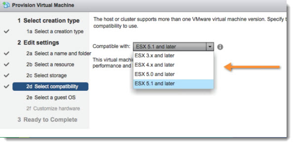 VMware vSphere 5.1 - VM Compatibility