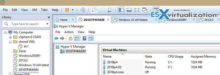 Hyper-V 2016 TP4