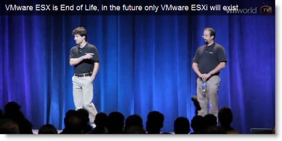 VMware ESX 4.1 is the last release of ESX Classic with service Console